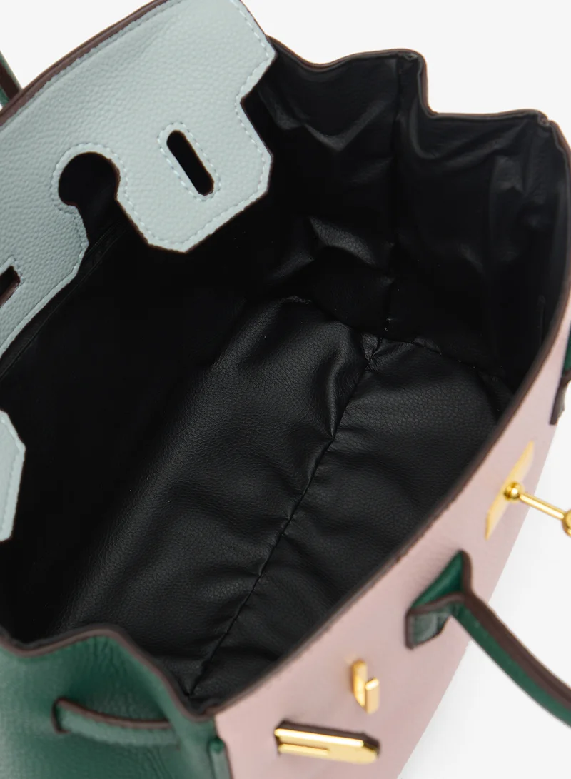 ELLA  Color Block Large Satchel Bag for Women | Best Price UAE